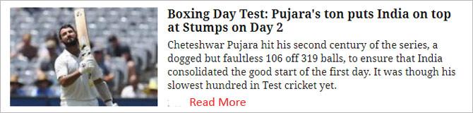 Boxing Day Test: Pujara