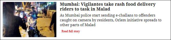Mumbai: Vigilantes Take Rash Food Delivery Riders To Task In Malad