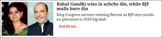 Rahul Gandhi Wins In Achche Din, While BJP Mulls Bure Din