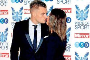 Jamie Vardy and wife Rebekah's PDA at the Pride of Sport Awards
