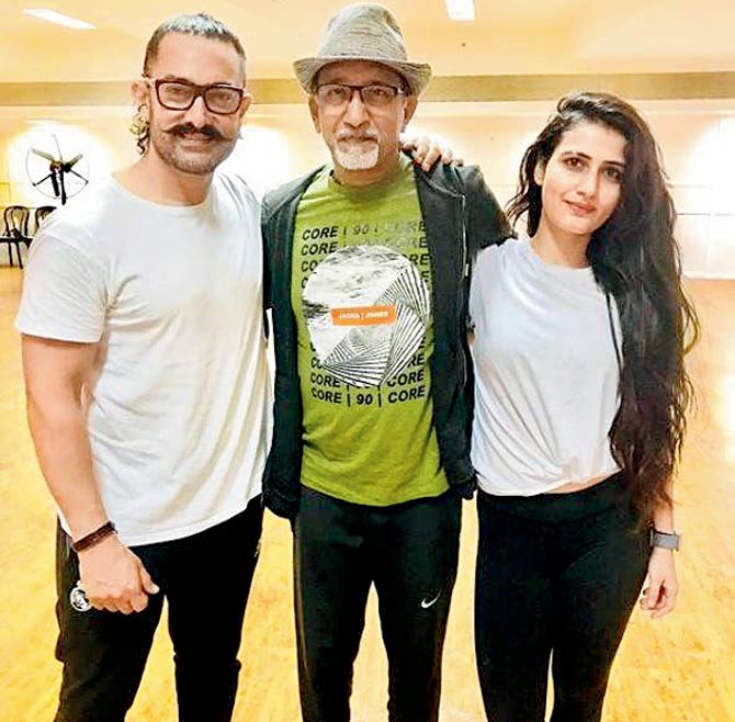 Aamir Khan, Vijay Krishna Acharya and Fatima Sana Shaikh
