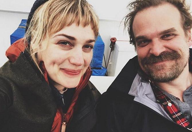 David Harbour and Alison Sudol. Picture courtesy/Alison Sudol Instagram account
