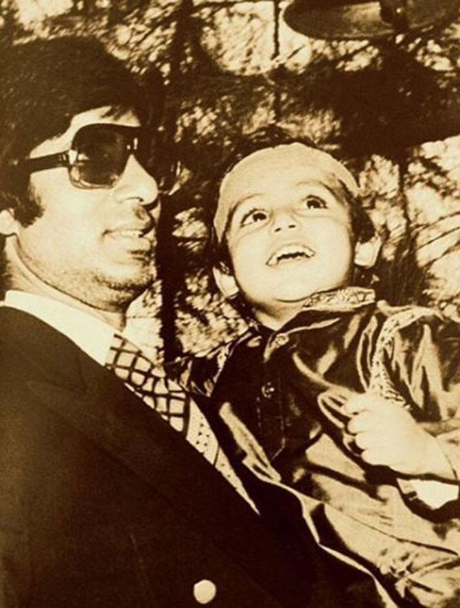 Amitabh Bachchan with son Abhishek Bachchan