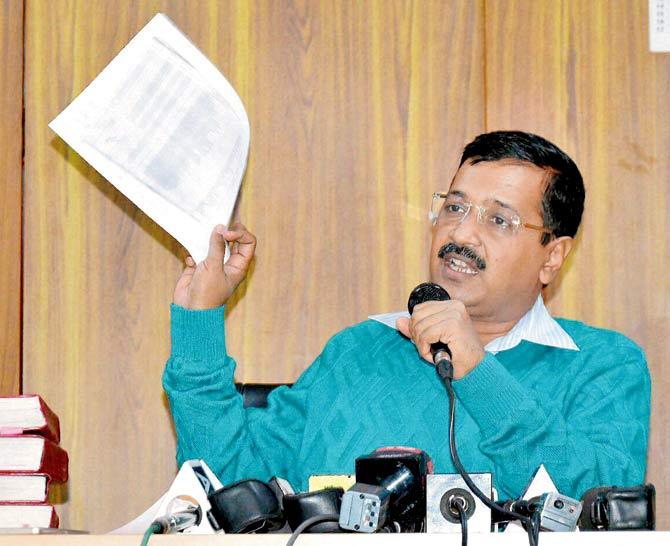 The expenditure includes, among others, advertisements with photos of Chief Minister Arvind Kejriwal and other ministers. File pic