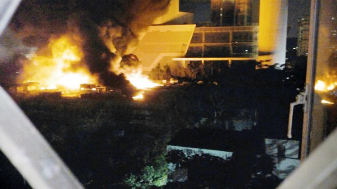 The set of TV show Bepannaah at Cinevistaas caught fire last month