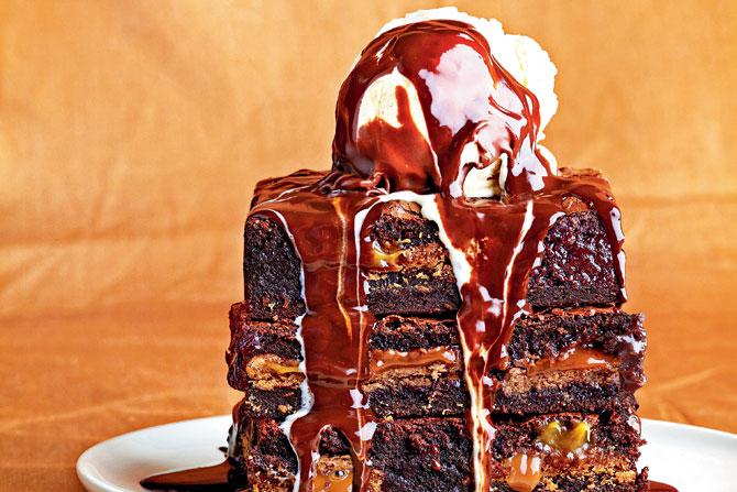 Dig into a Cognac choco brownie 