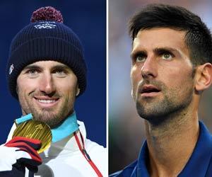 Seeing double - Novak Djokovic cheers lookalike Olympic winner