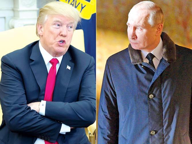 Donald Trump and Vladimir Putin. Pics/AFP