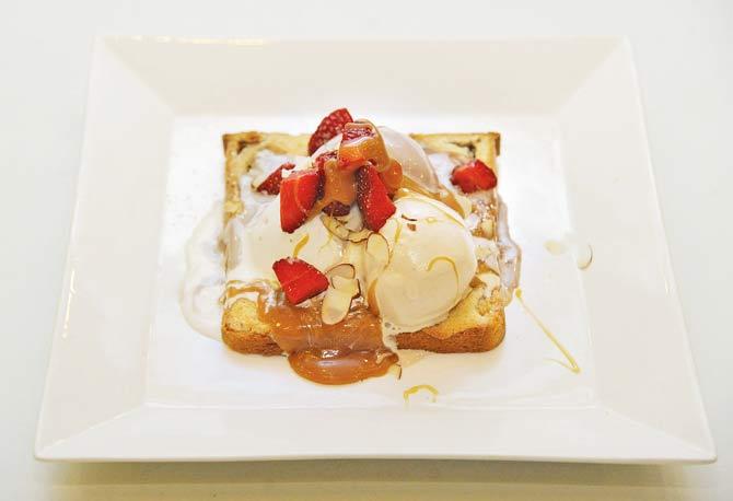 Almond Nutella babka French toast