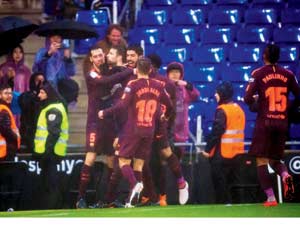 Barca's Pique defends goal-celebration against Espanyol 