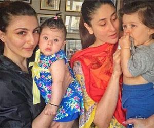 Inaaya Naumi Kemmu and Taimur Ali Khan's photo with their mommies is going viral