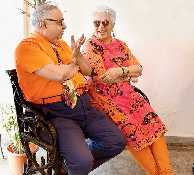 Jamal Mecklai, 67 with his gallerist-wife, Pravina, 65