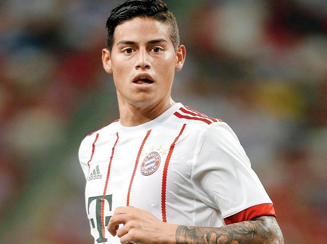 James Rodriguez is on loan at Bayern from Real Madriid