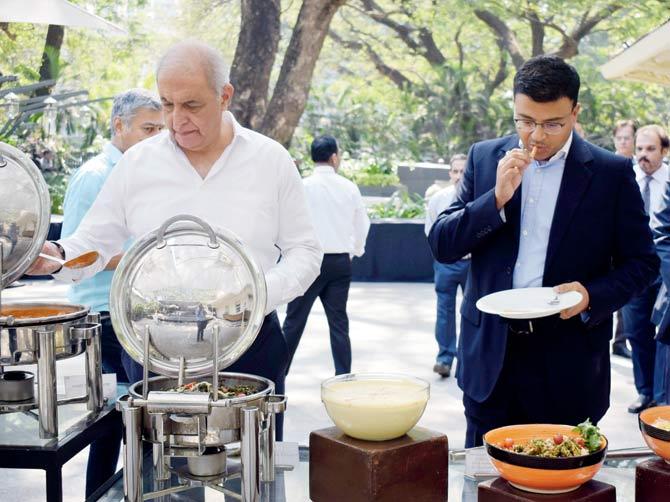Chairman Khushroo Dhunjibhoy (left) and Ram Shroff, head marketing RWITC, have a lot on their plates two days before Derby