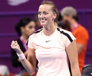 Petra Kvitova powers through to Qatar final after beating Caroline Wozniacki