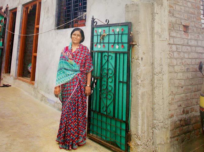 Lata Patil at her new house in August 2016. Pics courtesy/Widows of Vidarbha, Oxford University Press