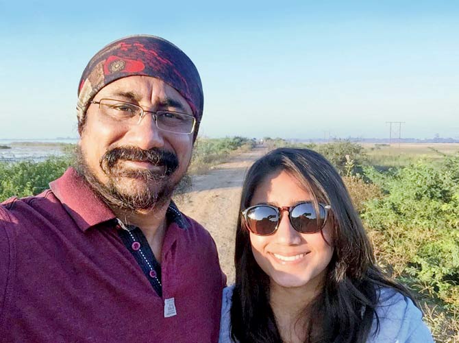 Maitri Kotecha with her mentor Justwin Singh