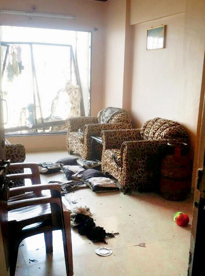 The flat where the fire broke out