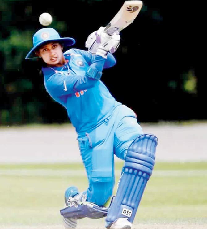Mithali Raj during her half century against SA. Pic/BCCI