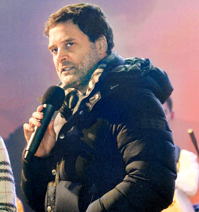 Rahul Gandhi  in Shillong. Pic/PTI