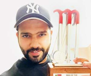 Romantic Rohit Sharma dedicates man-of-the-match award to wife Ritika
