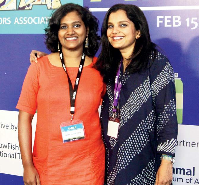 Sandhya  Gopinath and (right) Sara Vetteth at the conference