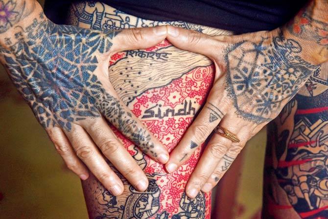 Sapna Bhavnani legs dedicated to the Partition and Sindh, where her family hails from. Pic/Atul Kamble
