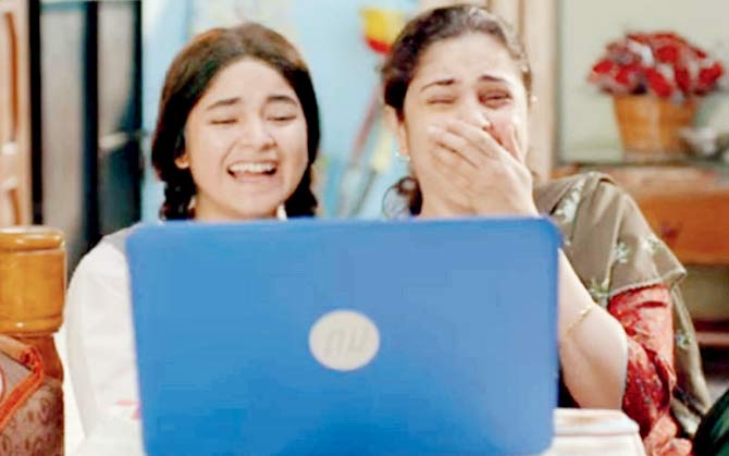 Zaira Wasim and Meher Vij in Secret Superstar