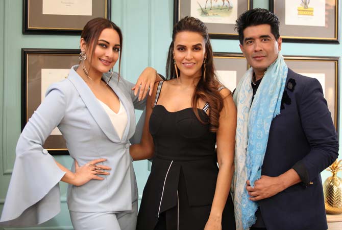Sonakshi Sinha, Manish Malhotra, Neha Dhupia