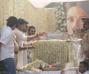 State honours for Sridevi's funderal, procession is among largest recorded