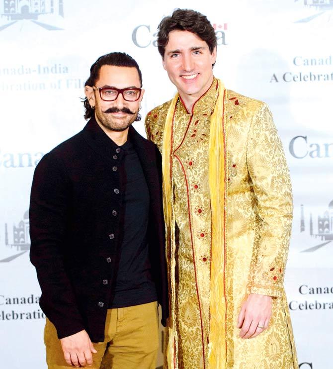 Aamir Khan amd Justin Trudeau