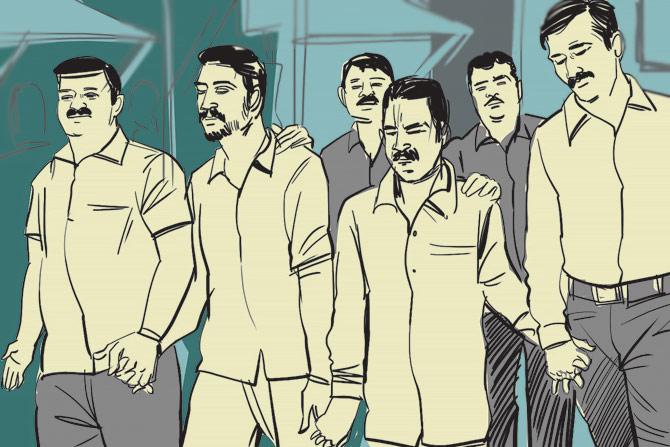 The four men were arrested and it was found that Wasim’s brother had hired them to kidnap and rob him. Illustration/Uday Mohite
