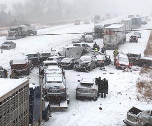 Winter storm sparks deadly car crashes in U.S. Midwest