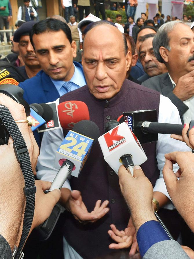 Rajnath Singh reviews security in JK; NSA Doval, Home Secy attend meet