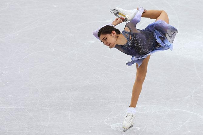 Russian woman figure skater Evgenia Medvedeva. Pic/AFP