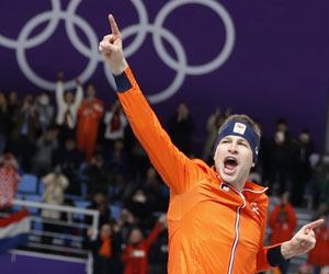 Dutch speed skater Sven Kramer wins 3rd straight Olympic gold