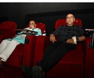 Gujarat chief minister Vijay Rupani watches Padman with Akshay Kumar