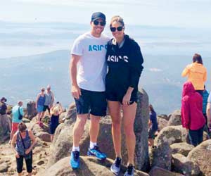 David Warner and wife Candice turn tourists in Tasmania