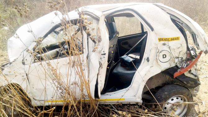 Shirish Gunhalkar owned the car and was driving it. Pic/Hanif Patel