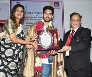 Armaan Malik felicitated at by the University of Mumbai Department 