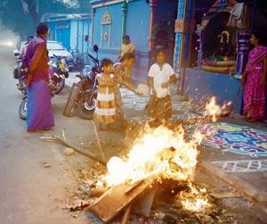 Burning of bonfire during Bhogi celebration cripples Chennai