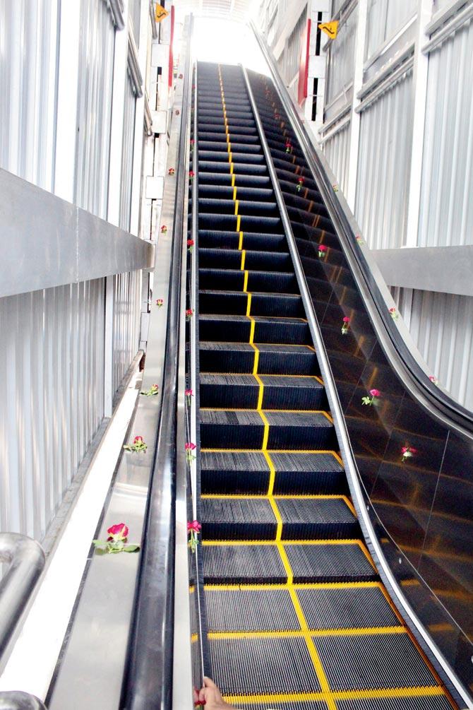 The escalator at Kanjurmarg station opened in 2016. File Pic