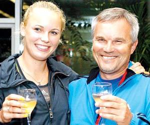 Caroline Wozniacki's dad was nervous before big Australian Open final