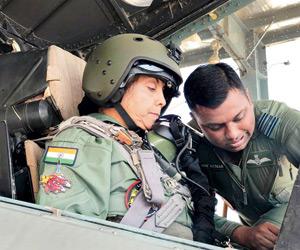 See photos: Defence Minister Nirmala Sitharaman flies in a Sukhoi