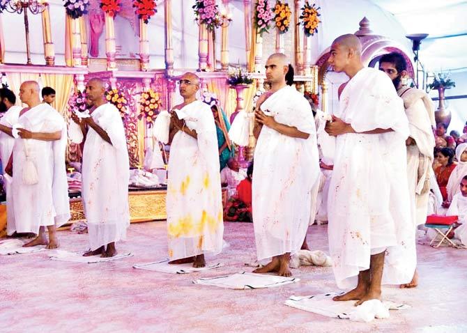 The five men who became sadhus at the Vijay Prasthan Utsav in Borivli