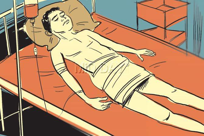 The minor, who has suffered 50 per cent burns, is later shifted to Kasturba hospital. Illustration/Uday Mohite