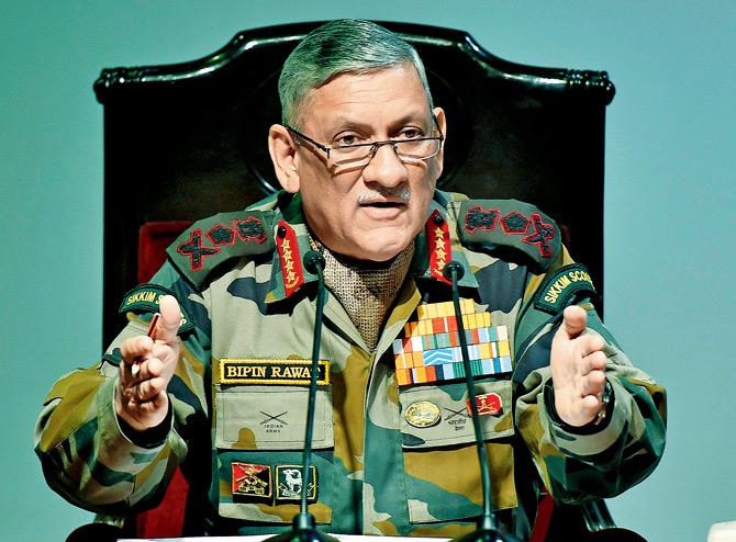 Gen Bipin Rawat said the mechanism in place to defuse the tensions between the two countries is working very well. File Pic