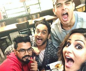 Bigg Boss 11 contestants Hina Khan, Vikas Gupta, Priyank Sharma party together