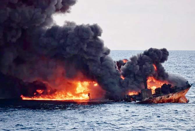 An Iranian official said there was no chance any crew members had survived. Pic/AFP