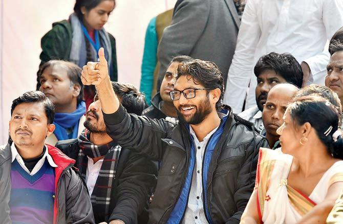 Gujarat MLA Jignesh Mevani during 